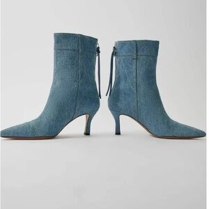 Maje Denim Ankle Boots
